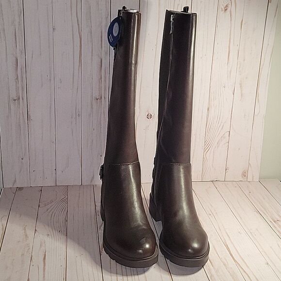 EASY SPIRIT Bianca Tall Boots Brown 9 W Wide - Picture 9 of 15